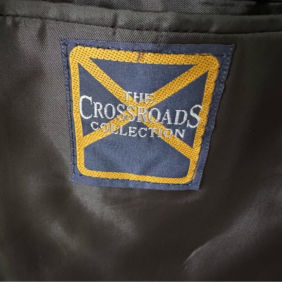 The Crossroads Collection Jacket Mens 46L Gray Herringbone Tweed Blazer Wool - Picture 8 of 16